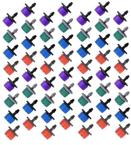 POPETPOP 100pcs Adjustable Dripper Irrigation Emitter for Hanging Baskets House Plants