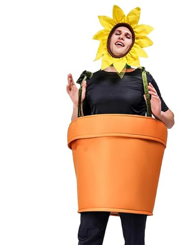 Disfraz de cosplay de plantas de Halloween, cosplay de plantas de maceta de flores | Disfraz de cosplay de plantas de Halloween y navidad para hombres, adultos