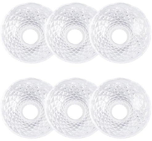 GORGECRAFT 6 Stück Facettierter Kronleuchter Bobeches Kerzenhalter Bobeche 4 seitliche Löcher 4(6) cm Transparenter Acryl Ersatz Eleganter Lampenschirm Zum Aufhängen Dekoration Für Zuhause Restaurant