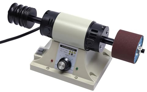 Ponceuse à bord électrique en cuir 350 W Polissage du cuir avec roue à feu et ceinture de ponçage 0-8000 tr/min Vitesse réglable Double ponceuse avec pied robuste pour le travail du bois