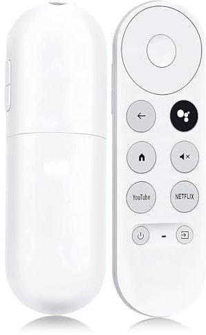 Remote Control for Google, Chromecast 4k Snow Streaming Media Player for Google G9N9N Voice Remote Control Replacement, with YouTube and NETFLIX Shortcut Buttons(Battery not included)