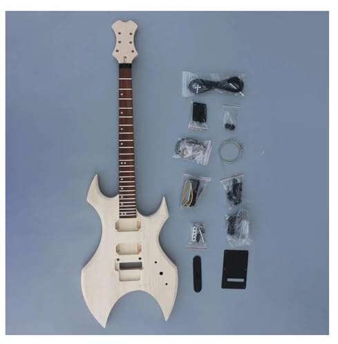 Unvollendeter Gitarrenkorpus Hals Korpus Unlackiert Hohl E-Gitarren-Bausatz