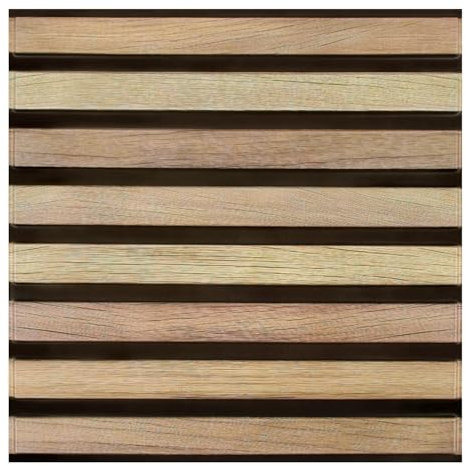 COMSTICKC Panneaux Muraux 3D Adhesif Bois, Grain de Bois Foncé, 10 Pièces, 30x30 cm, Fausse Bois Murale PVC, 3D Autocollants Muraux Imitation Bois, imperméable