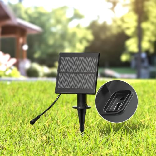 Kawaya 1,3W/24V Pannello solare con USB, Pannello solare impermeabile IP65 con alimentazione per luci a catena KAWAYA/Luci a catena per esterni
