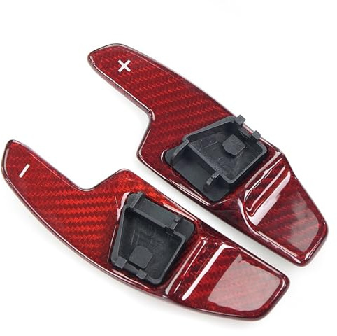 Styleshaus 2 Pezzi Paddle Cambio Volante Dell'Auto Sostituzione per VW Golf 8 MK8 GTI/R/R Line CC, Durevole Paletta Cambio Volante in Vera Fibra di Carbonio Decorazione