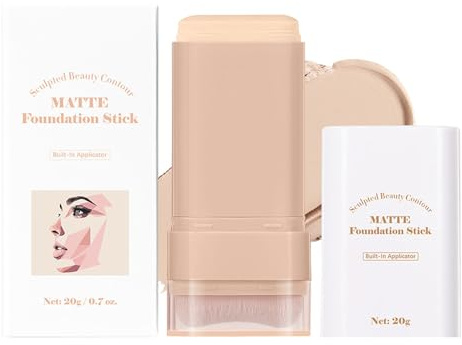 Foundation Stick, Cream Foundation Makeup mit Pinsel, Mehrzweck Full Coverage Foundation Stick, Concealer und Contour Stick, Natürlich Matte Makeup Finish, Wasserfestes Langanhaltendes(01cream)