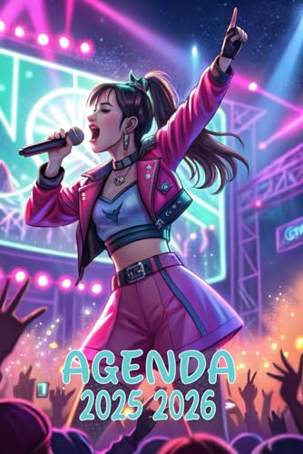 Agenda 2025-2026: Scolaire k-pop | Journalier (une page par jour) | Septembre à Juillet | 14,8 x 21 cm | Collège et Lycée et primaire | anime et Corée, Korean Pop | garçon et fille.