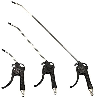 3 Stück Ausblaspistole Druckluft Set, Druckluft-Ausblaspistolen-Satz,Lang Druckluftpistole Pressluftpistole, Luftblaspistole Düse 95mm 280mm 490mm (3)