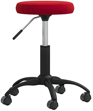 QJBSAVVA Esszimmerstuhl Weinrot Samt höhenverstellbar 360° drehbar mit Rollen 31x42-54cm Moderne Polsterstühle & Küchenstühle für Wohnzimmer Esszimmer Küche