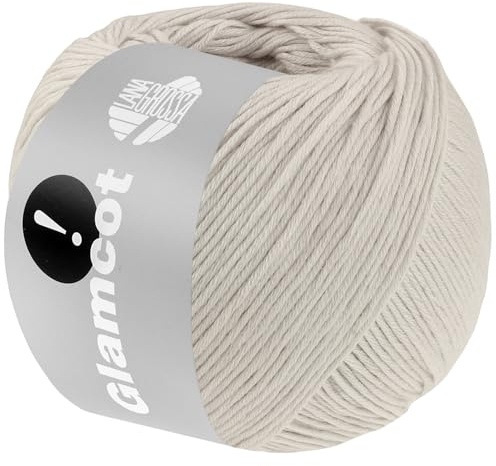 LANA GROSSA Glamcot | Zart glänzende, multifile Baumwoll-Viskosemischung | Handstrickgarn aus 60% Lyocell (Tencel TM) & 40% Baumwolle | 50g Wolle zum Stricken & Häkeln | 155m Garn FB 31