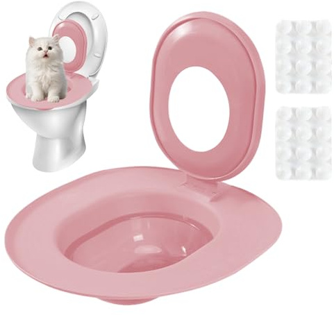 Toilet Training for Cats - Removable Urinal System - Toilet Litter Box Trainer - for Apartment Bathroom Basement Pet Shop Indoor Home