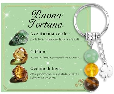 Cheerslife Portachiavi Personalizzato Cristalli Naturali Portachiavi Donna | Portachiavi Donna Uomo Regalo Gadget con Pietre Curative Regali per Lui Uomo Lei Donna Cristallo Curativo Dedica Speciale