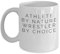 Wrestling-Tasse – Athlete By Nature Wrestler By Choice – Grappler-Geschenke – 325 ml weiße Keramik-Kaffeetasse