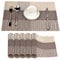 Fontic 6er Set Platzsets 30x45cm Platzdeckchen Rutschfest Abwaschbar Tischmatten PVC Abgrifffeste Hitzebeständig Tischsets, Platz-Matten für küche