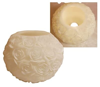 Windlicht,Kugelkerze,Tischdekoration(Hochzeitsgeschenk,Geburtstagsgeschenk) WachsRosen