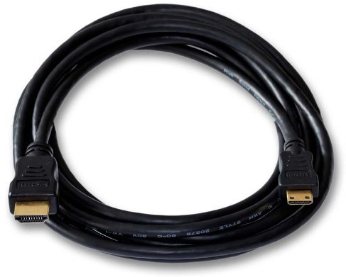 SvediTec Cable HDMI para cámara digital Canon EOS 2000D (Mini C, 3 m), color dorado