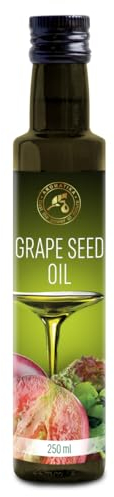 Traubenkernöl 250ml - Raffiniert - Italien - Rein & Natürlich - Traubenöl für verschiedene Gerichte - Fleisch - Fisch - Gedünstetes - gebackenes Gemüse - Edible Oil Grapeseed