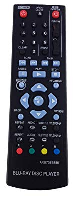 Aurabeam Télécommande Compatible pour LG UBK80 Lecteur Blu-Ray