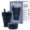 STOJO On-The-Go Biggie Collapsible Coffee Cup with Lid - 16oz / 473ml - Reusable & Foldable Silicone Travel Mug - Portable, Pocket Size - Dishwasher Safe - Denim