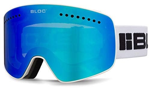 Bloc Fifty Five Ski Goggles Magnetic 2 Lens Interchangeable Matt White G550
