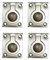 QCAA Solid Brass Flush Ring Pull, 36.5 x45 mm, Satin Nickel, 4 Pack, Made in Taiwan