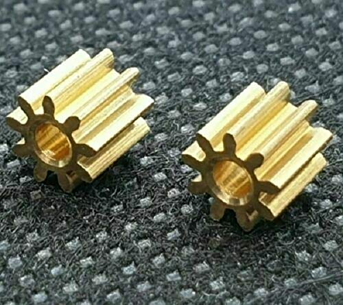 2X Ersatz Ritzel Zahnrad Messing kompatibel für Lego Duplo Intelli Lok Lokomotive Rutschkupplung Hinterachse 9 Zähne M 0,4 Zug Zubehör