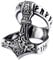 Men's Genuine Stainless Steel Ring, Retro Viking Thor's Hammer Mjölnir Rings (11)
