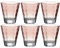 LEONARDO HOME 025896 Trinkglas OPTIC 6er-Set 215 ml rot, Glas, Orange