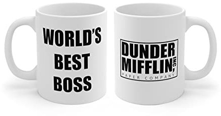 The Office World's Best Boss Mug – Michael Scott – Dwight Schrute – The Office Tv Show Gift – Tazza regalo per uomini e donne divertente tazza in ceramica 325 ml