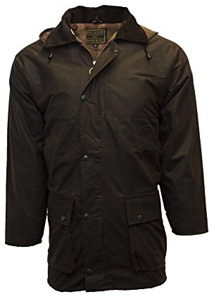 Walker & Hawkes Benson - Herren Jagd-Mantel gewachst - ohne Wattierung - Country-Stil