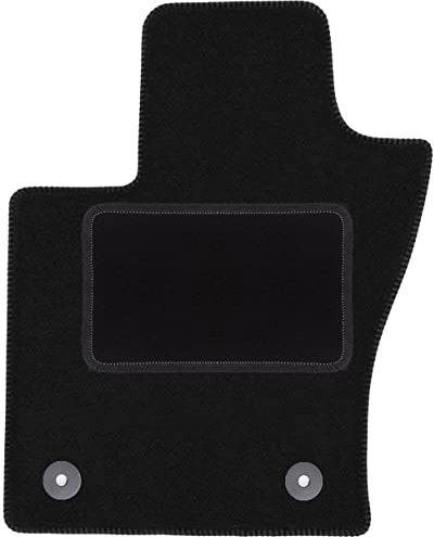 Wielganizator Fahrer Fußmatte Velours passend für Jeep Renegade II (2018-) SUV Fahrerseite Fahrermatte Veloursfussmatte Schwarz 1-teilig - Passgenau