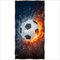 Zomer Strandtuch 70x140cm,Bedrucktes Mikrofaser Badetuch-Soccer Fußball Feuer Blitz