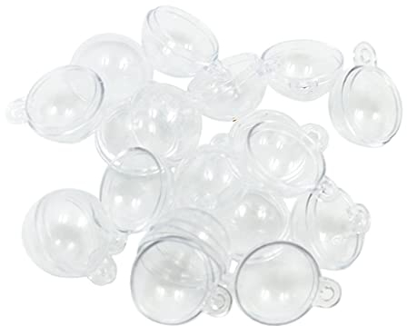 Harilla 10 Plastikkugel Christbaumkugel Leer Durchsichtige Kugel Hochzeitsornament Dekor