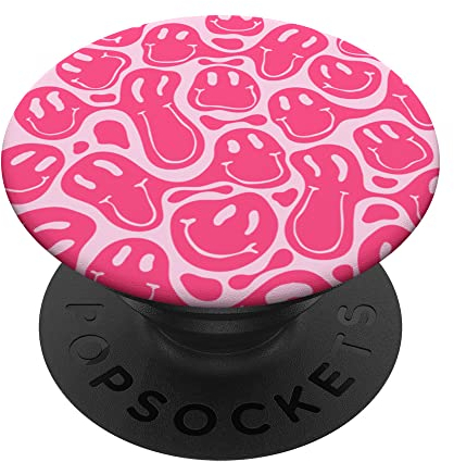 PopSockets Niedliches, adrettiges ästhetisches Trippy Rosa Flüssigkeit tropfendes PopSockets Klebender PopGrip für Smartphones mit harten Plastikgehäusen