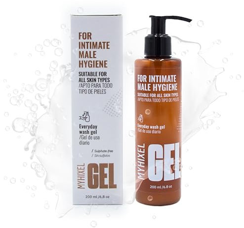 MYHIXEL Intimwaschgel für Männer | Sanfte Intimpflege ohne Sulfate | pH-hautneutral & für empfindliche Haut | 200 ml