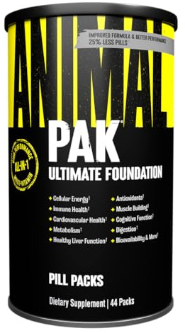 Animal Pak Multivitamin Supplement for Men & Women | 44 All-in-1 Pill Packs