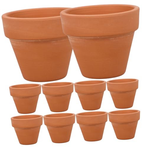 YARNOW 10 Piezas Macetas De Cerámica Maceta Suculenta De Cerámica Jardinera De Terracota Jardinera Blanca Patio De Plantación Decorativa ?as Macetas Maceta Barro Oficina Arcilla