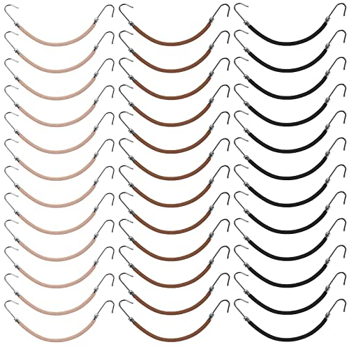 Sibba 6 Stück Elastische Haken Haargummi Haken Haarschnur Bungee Haargummis Styling Pferdeschwanz Halter für alle Haartypen (36 Stück)