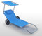Capra Group sdraio spiaggina da mare e spiaggia in alluminio con ruote regolabile 5 posizioni, con cuscino poggiatesta e tettuccio parasole, sedia carrello Trolley per trasportare oggetti