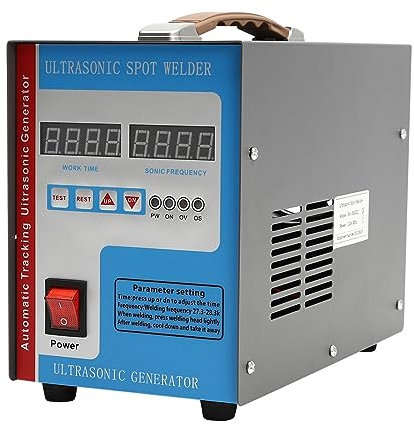 Saldatrice ad ultrasuoni, Saldatrice a punti ad ultrasuoni portatile, Saldatrice a punti ad ultrasuoni portatile in plastica, 500 W ad alta frequenza 50-60 Hz con display digitale per fai da te