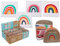 KAMACA 4er Set Magische Handtücher Baumwolle Zaubertuch für Kinder Zauberhandtuch Mitgebsel Geschenkidee Kindergeburtstag Geschenk statt Schokolade und statt Geldgeschenk (4er Set Regenbogen)