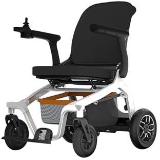 POWRZZZY Folding Electric Powered Wheelchair All Terrain Foldable Electric Wheelchairs for Adults Dual Battery the Lightest & Most Compact Power Chair in The World Lightweight Foldable Weatherproof