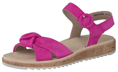Paul Green Damen SUPER Soft Sandale, Frauen Riemchensandalen,Sandaletten,Sommersandalen,flach,Sommerschuhe,Freizeitschuhe,Pink (Flamingo),39 EU / 6 UK