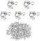 KALIONE 500Pcs Metal Open Bead Tips Knot Covers, Crimp Beads for Jewelry Making, Knot Covers Bead Tip Knot Covers Crimp Bead Covers, Ends Knot Covers for DIY Bracelet Jewelry Making(Silver)