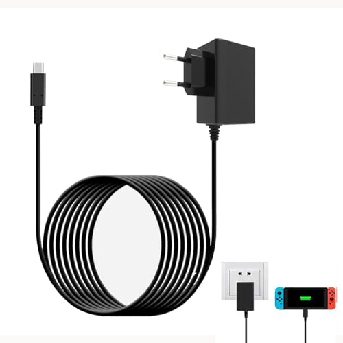 39W Chargeur Switch,Câble de Chargeur Switch,Adaptateur Secteur Switch pour Switch/Switch Lite/Switch Dock/Switch Pro Controller Prend en Charge Le Mode TV-Type-C Chargeur 15V 2.6A