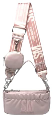Steve Madden Damen Bcarmela wandelbare Umhängetasche, Pink, Einheitsgröße