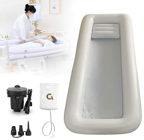 aufblasbare badewanne erwachsene Medizinisches Dusch-Badewannen-Set Am Bett, Hilfsmittel For Baden Im Bett For Behinderte, Ältere, Bettlägerige Oder Verletzte Patienten, Vollständige Körperwäsche Und