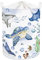 Clastyle Meerestiere Kinder Wäschekorb mit Henkel Krabben Kleidung Spielzeug Aufbewahrungskorb Jungen Mädchen Aufbewahrungsbox für Babyzimmer Bad, Schildkröte, 36 * 45 cm