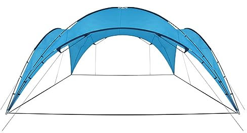 Homgoday Festzelt für Bogenpartys, 450 x 450 x 265 cm, hellblau, Möbel für den Außenbereich, für Garten, Balkon, Terrasse, Gartenpavillon, faltbar,