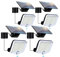 JumJam Solar Flood Lights Outdoor, 153 LED Solar Powered Spot Lights with Motion Sensor, Solar Garden Light Outdoor Waterproof, 3 Modes Outside Light for Front Door Garage Garden Yard, 4 Pack